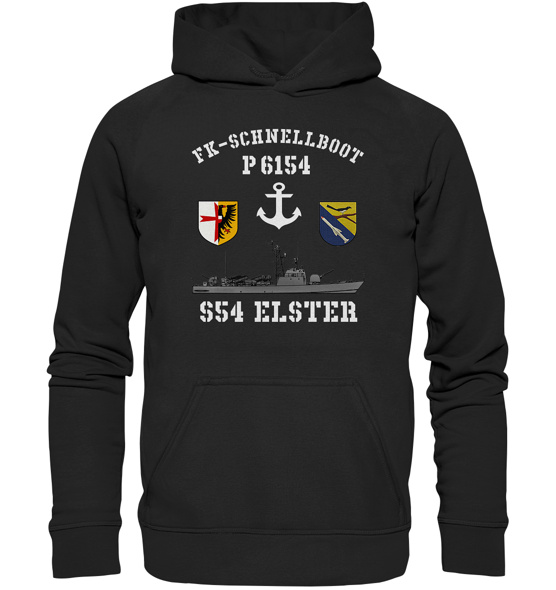 FK-Schnellboot P6154 ELSTER Anker - Basic Unisex Hoodie XL