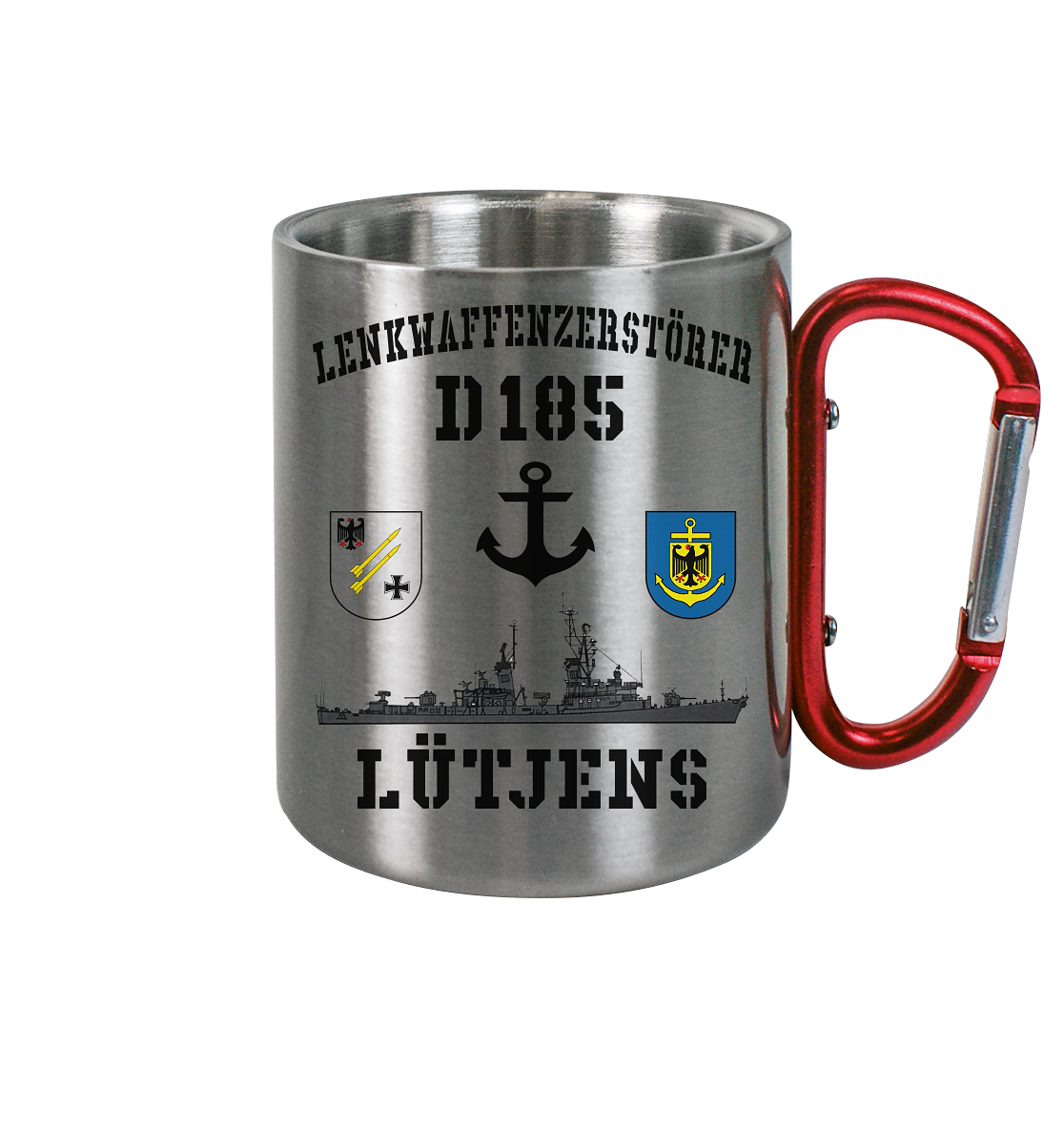Lenkwaffenzerstörer D185 LÜTJENS Anker - Edelstahl Tasse