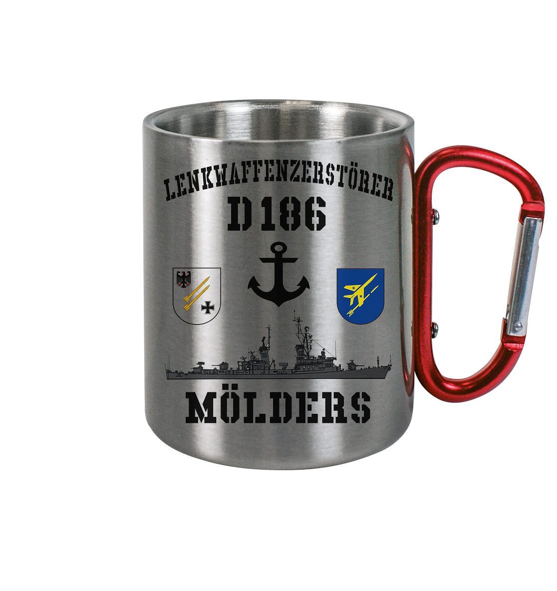 Lenkwaffenzerstörer D186 MÖLDERS Anker - Edelstahl Tasse