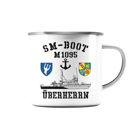 SM-Boot M1095 ÜBERHERRN Anker - Emaille Tasse (Silber)