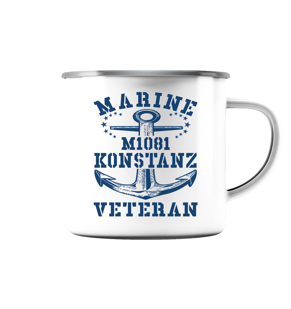 MARINE VETERAN M1081 KONSTANZ - Emaille Tasse (Silber)