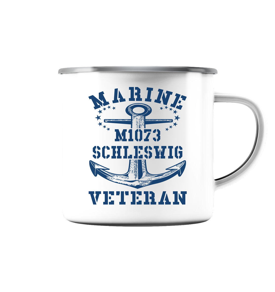 MARINE VETERAN M1073 SCHLESWIG - Emaille Tasse (Silber)