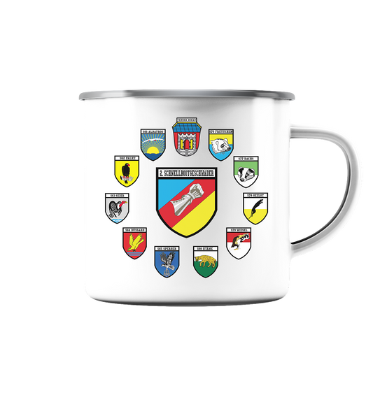 Alle Wappen 2. Schnellbootgeschwader nach Oktober 1999 - Emaille Tasse (Silber)