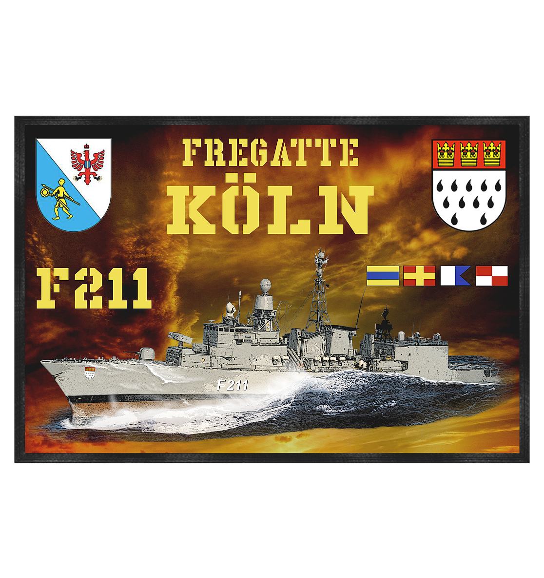 Fregatte F211 KÖLN - Fußmatte 60x40cm
