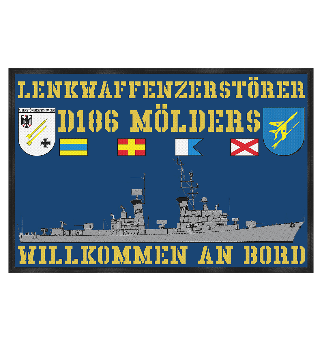 Fußmatte Lenkwaffenzerstörer D186 MÖLDERS - Fußmatte 60x40cm