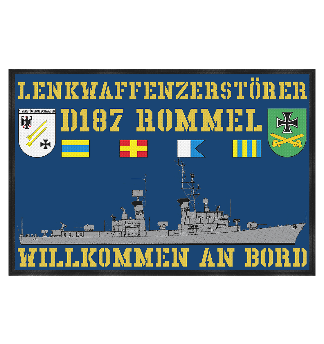 Fußmatte Lenkwaffenzerstörer D187 ROMMEL - Fußmatte 60x40cm