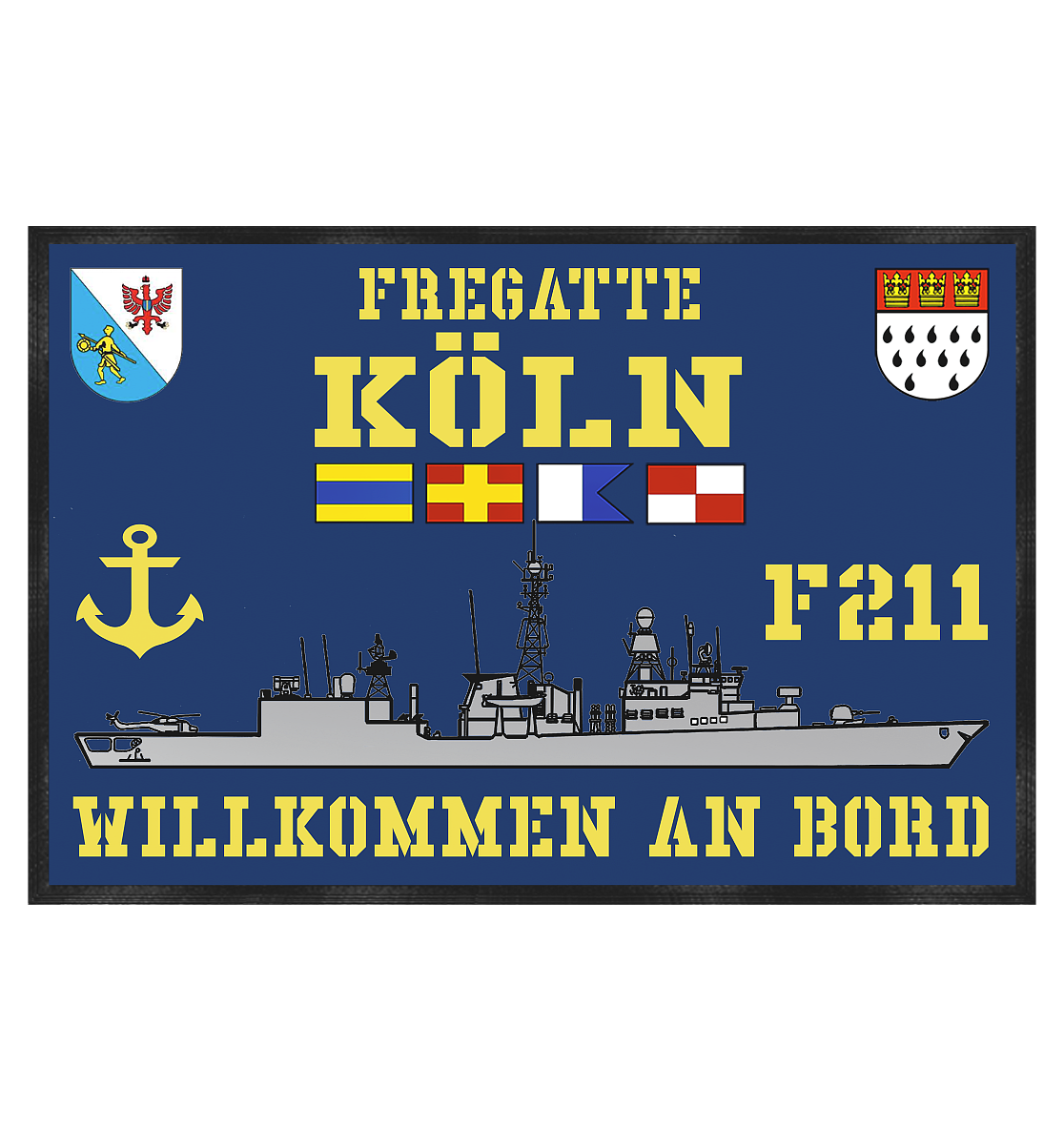 F211 Fregatte KÖLN - Fußmatte 60x40cm