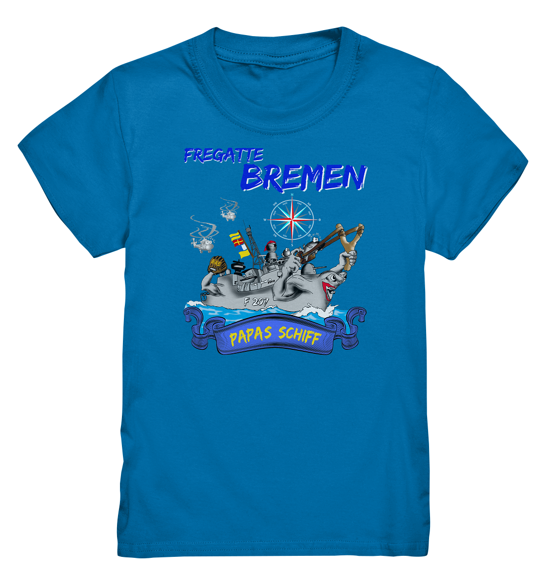 Fregatte F207 BREMEN Papas Schiff - Kids Premium Shirt
