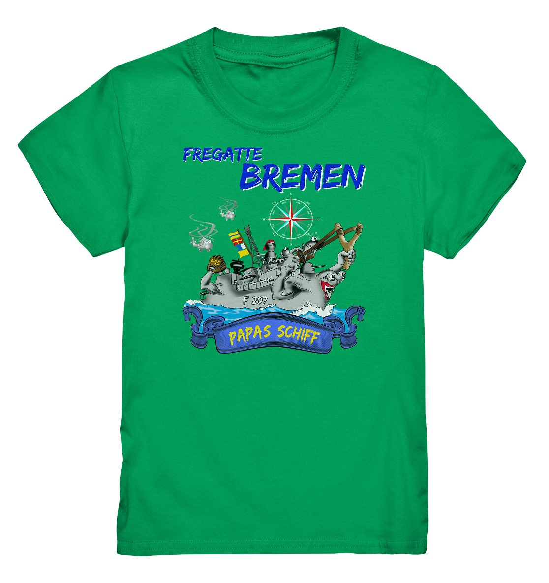 Fregatte F207 BREMEN Papas Schiff - Kids Premium Shirt