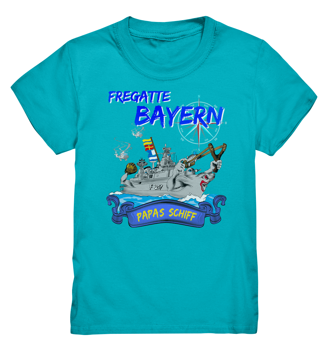 Fregatte F217 BAYERN Papas Schiff - Kids Premium Shirt