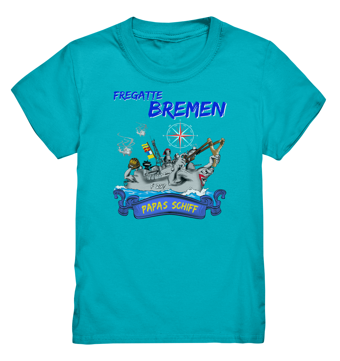 Fregatte F207 BREMEN Papas Schiff - Kids Premium Shirt