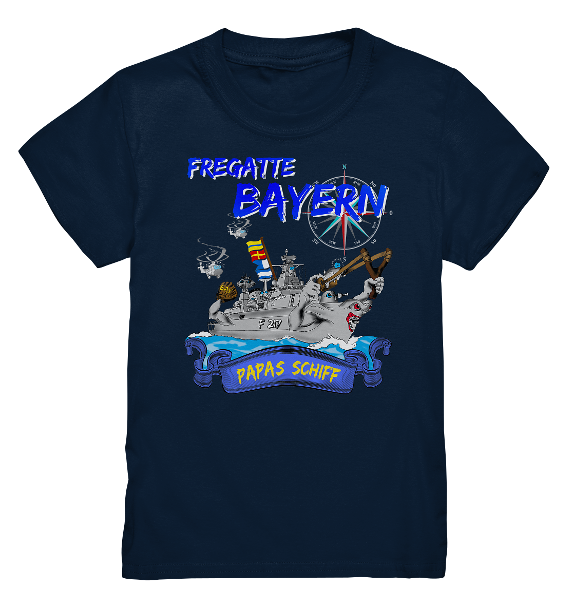 Fregatte F217 BAYERN Papas Schiff - Kids Premium Shirt