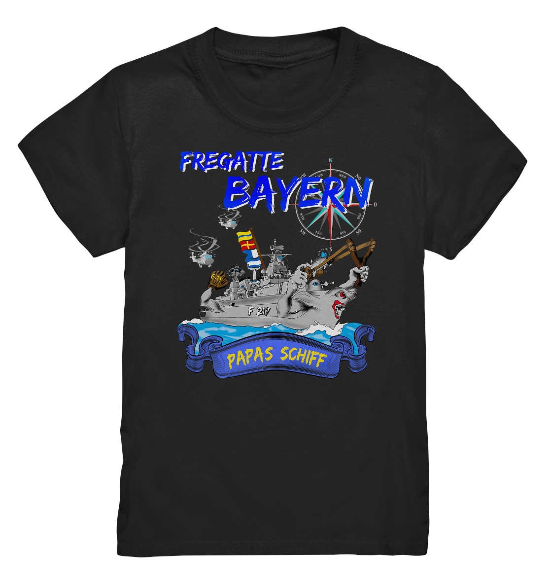 Fregatte F217 BAYERN Papas Schiff - Kids Premium Shirt