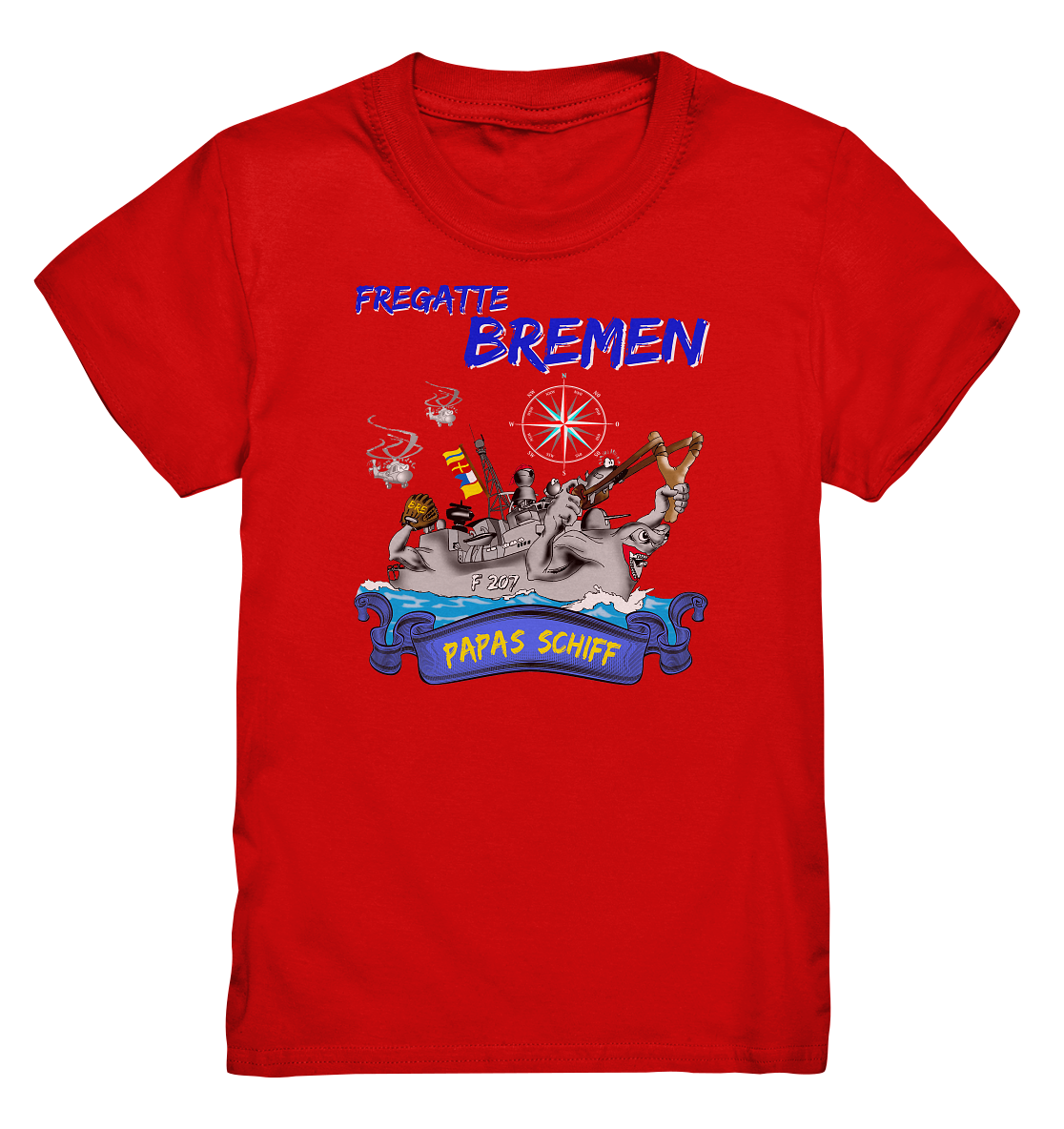 Fregatte F207 BREMEN Papas Schiff - Kids Premium Shirt
