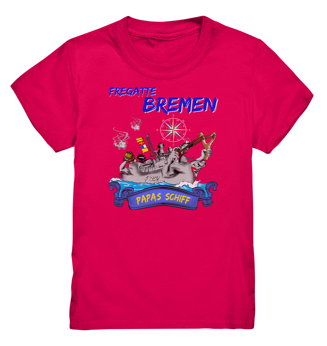 Fregatte F207 BREMEN Papas Schiff - Kids Premium Shirt