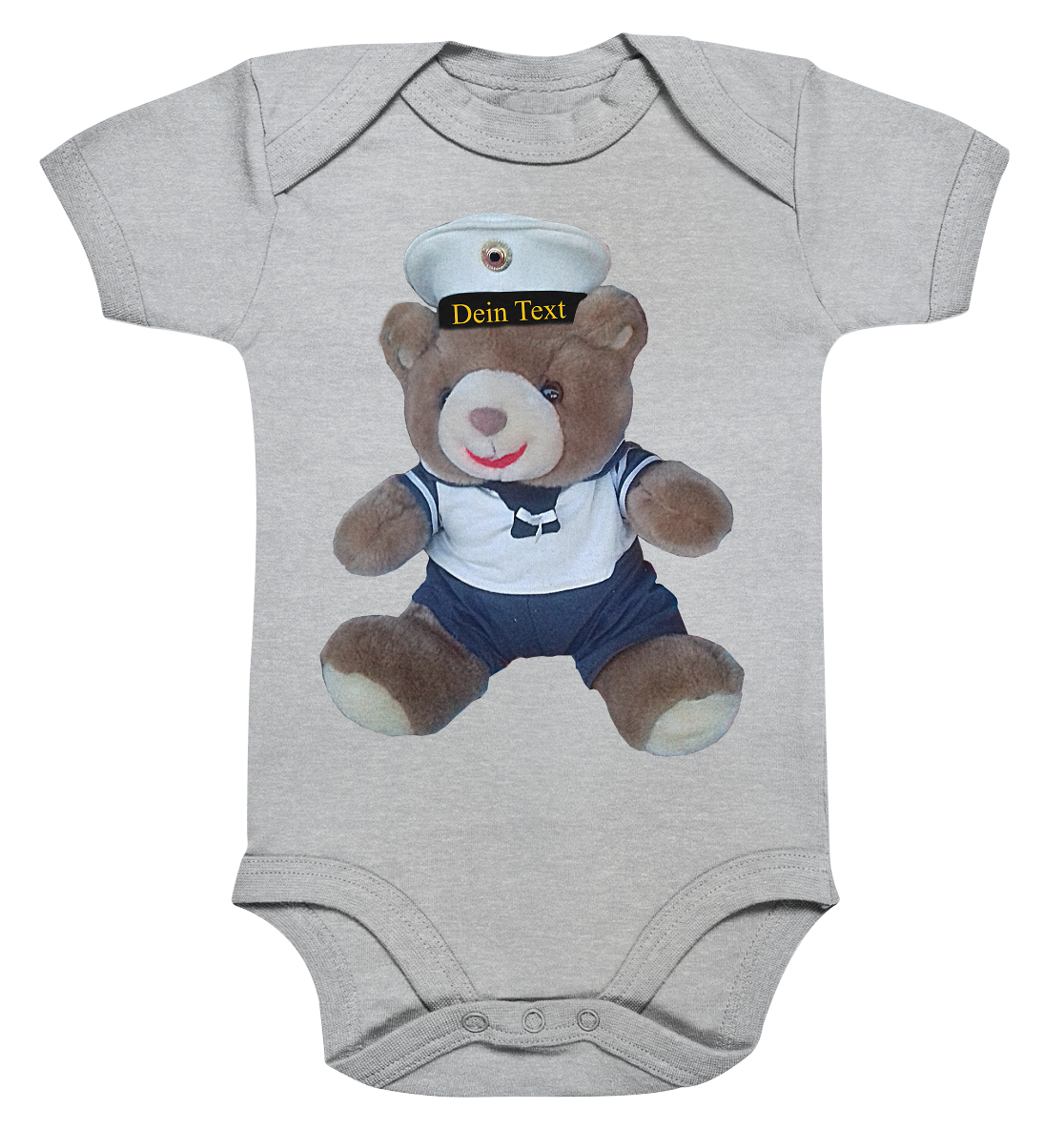 Teddy Dein Text - Organic Baby Bodysuite