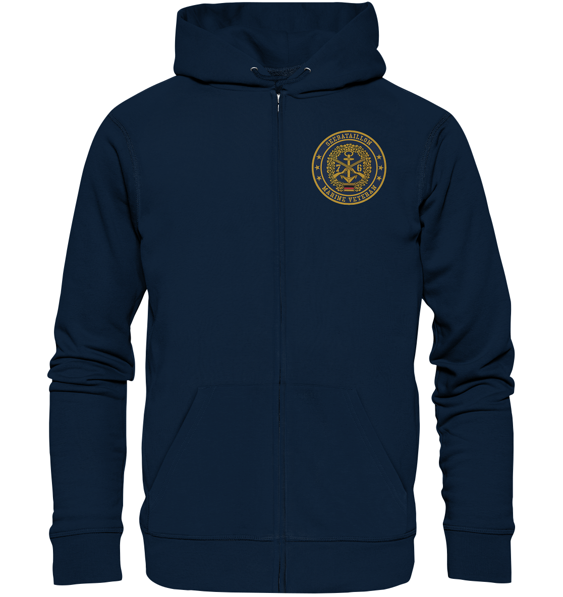 SEEBATAILLON 76er Marine Veteran Brustlogo - Organic Zipper