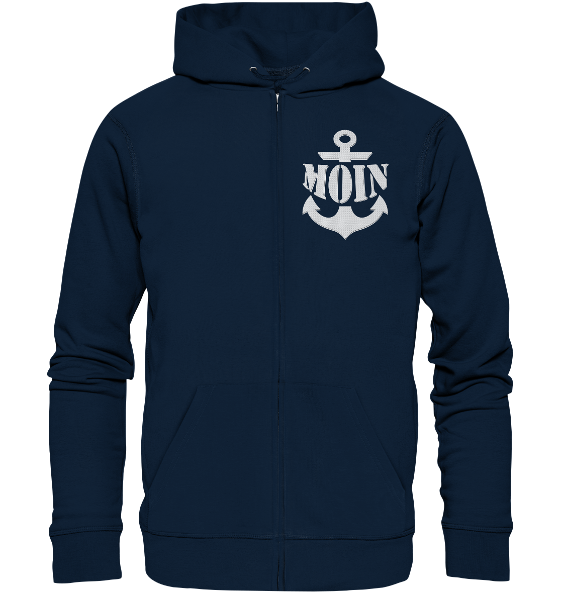 MOIN Anker weiß - Organic Kapuzenjacke