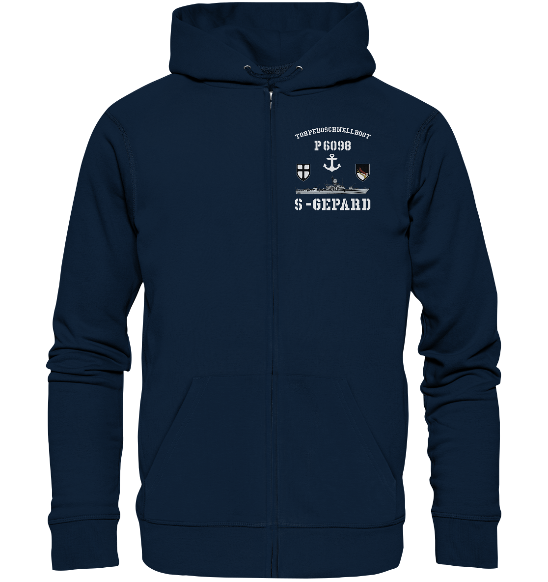 Torpedoschnellboot P6098 S-GEPARD Anker - Organic Kapuzenjacke