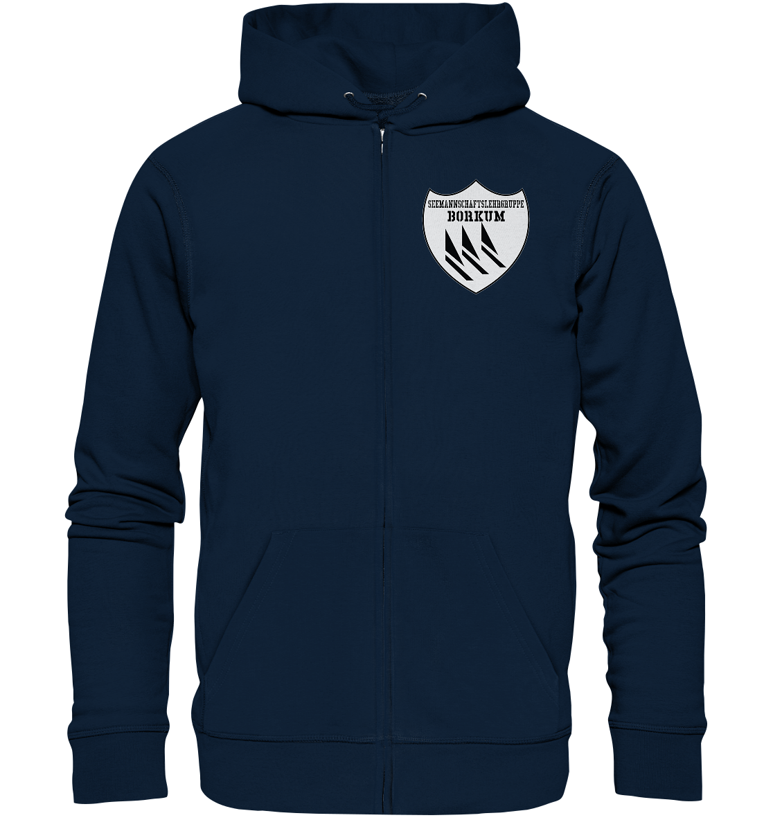 Seemannschaftslehrgruppe BORKUM Brustwappen - Organic Kapuzenjacke