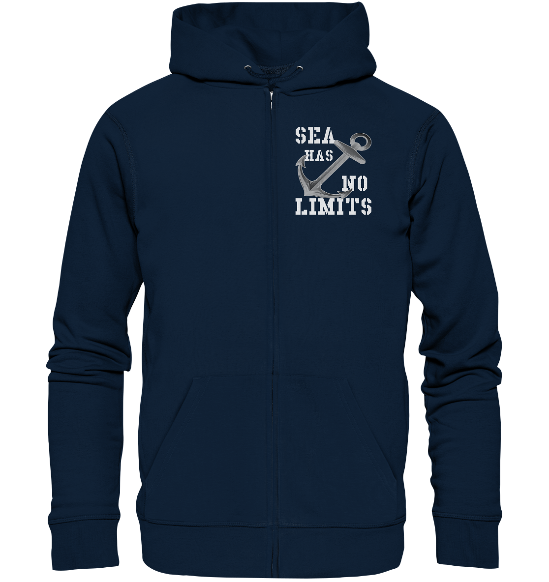 Sea has no limits - Organic Kapuzenjacke