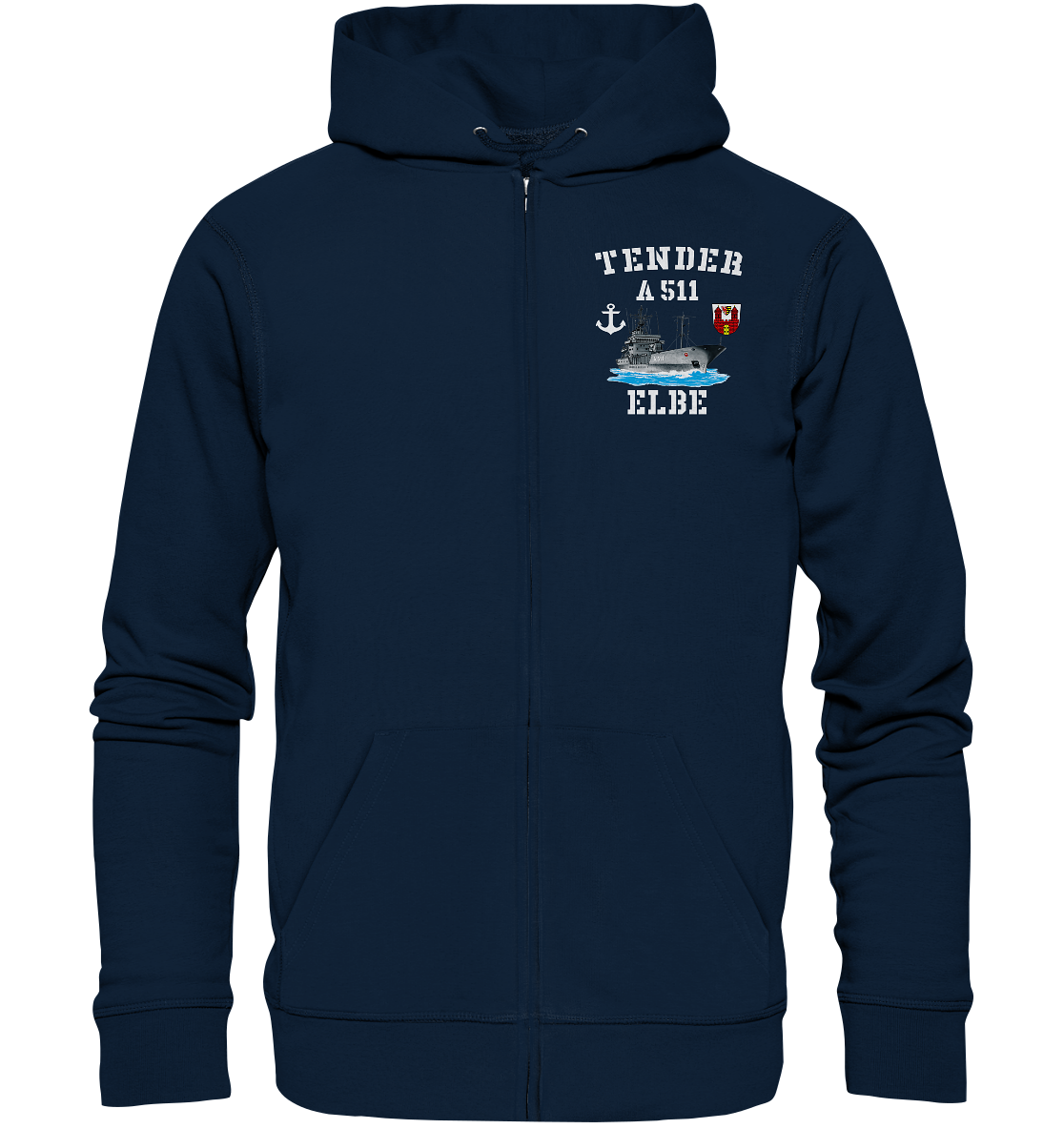Tender A511 ELBE Anker - Organic Kapuzenjacke