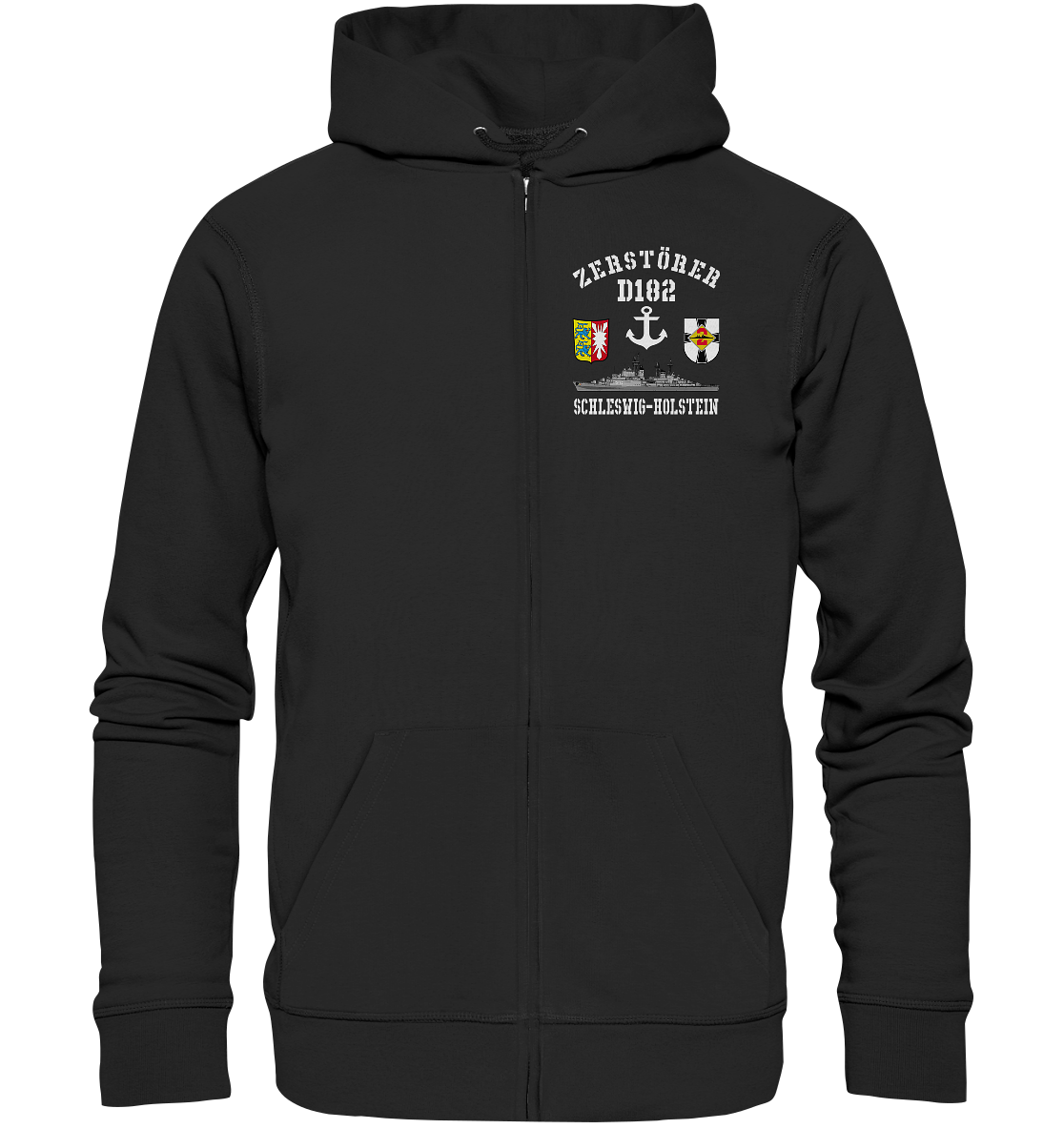 Zerstörer D182 SCHLESWIG-HOLSTEIN Anker - Organic Kapuzenjacke