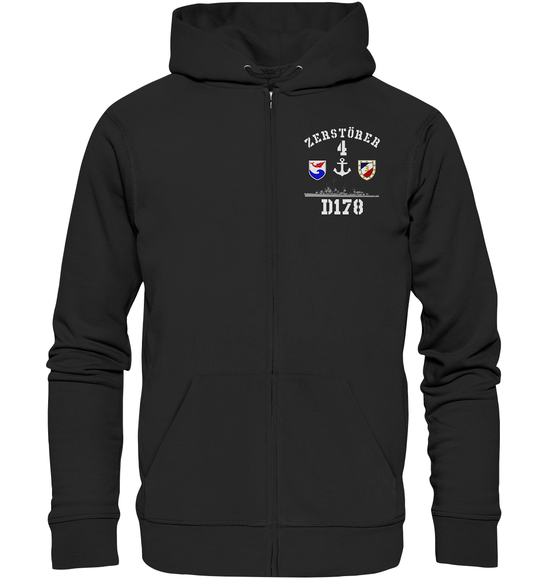 D178 ZERSTÖRER 4 Anker - Organic Kapuzenjacke