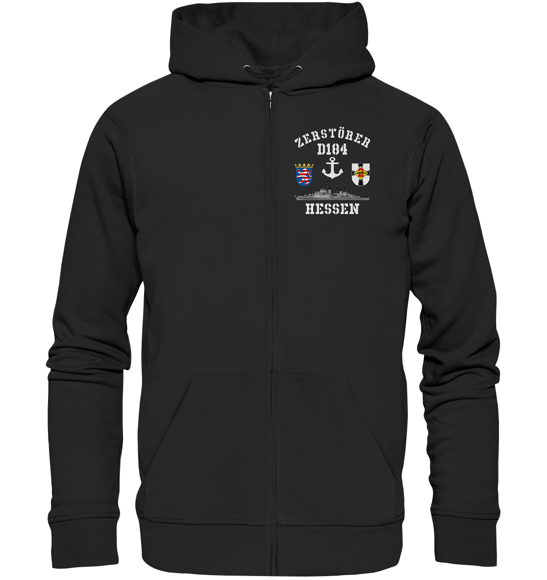 Zerstörer D184 HESSEN Anker - Organic Kapuzenjacke