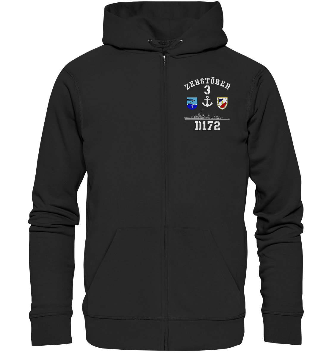 D172 ZERSTÖRER 3 Anker - Organic Kapuzenjacke