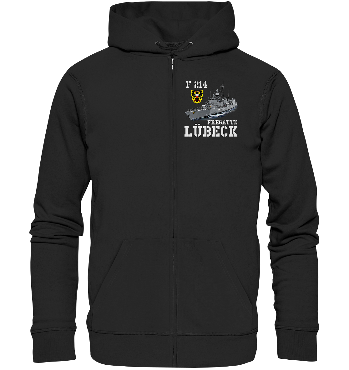 F214 Fregatte LÜBECK - Organic Kapuzenjacke