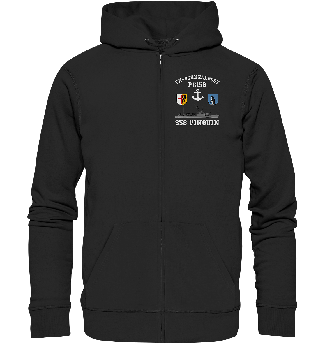 FK-Schnellboot P6158 PINGUIN Anker - Organic Kapuzenjacke