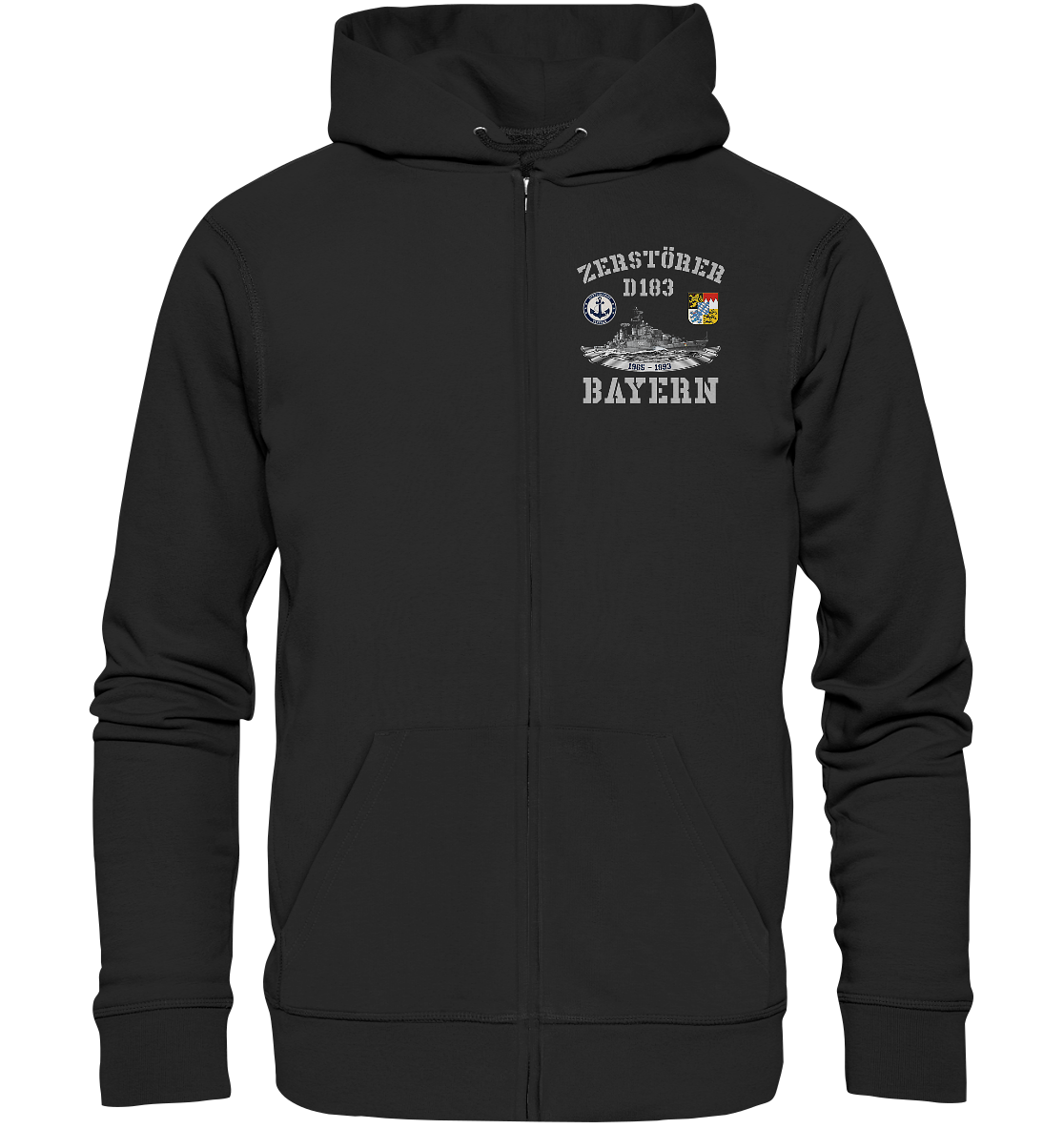 Zerstörer D183 BAYERN Bundesmarine Veteran - Organic Kapuzenjacke