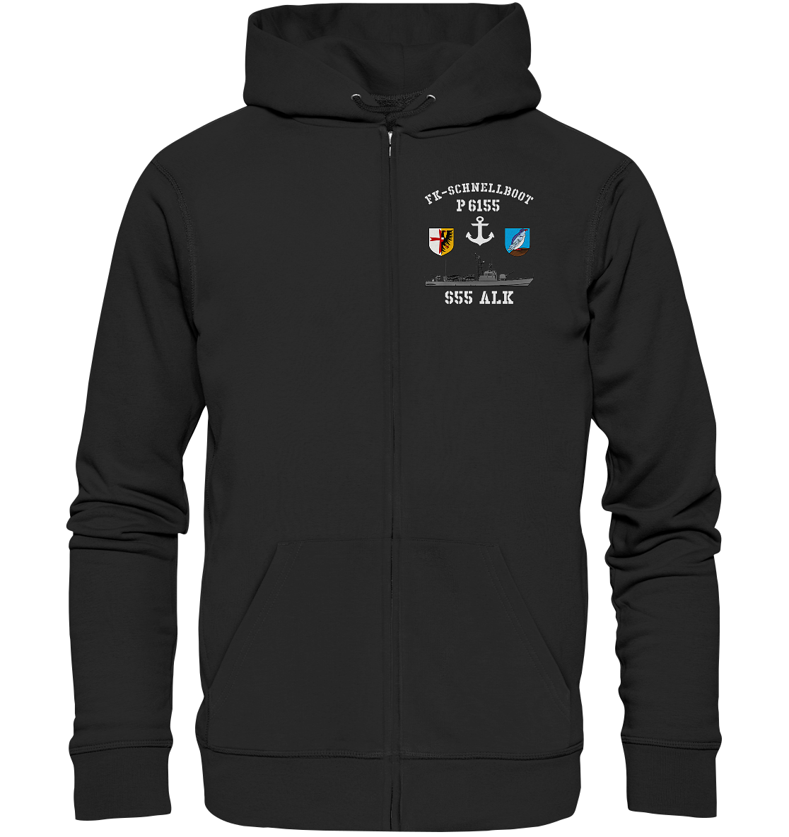 FK-Schnellboot P6155 ALK Anker - Organic Kapuzenjacke