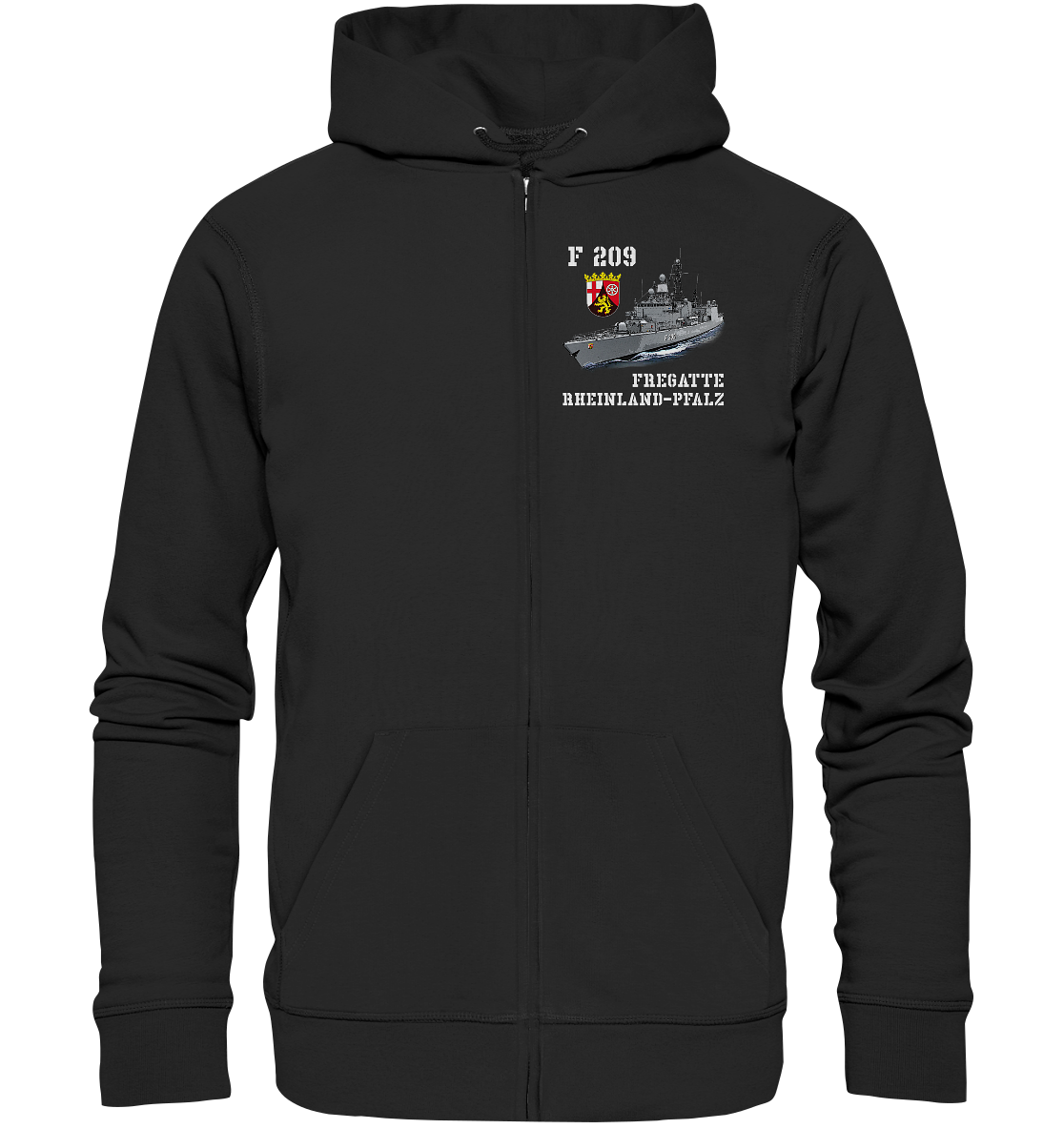 F209 Fregatte RHEINLAND-PFALZ - Organic Kapuzenjacke
