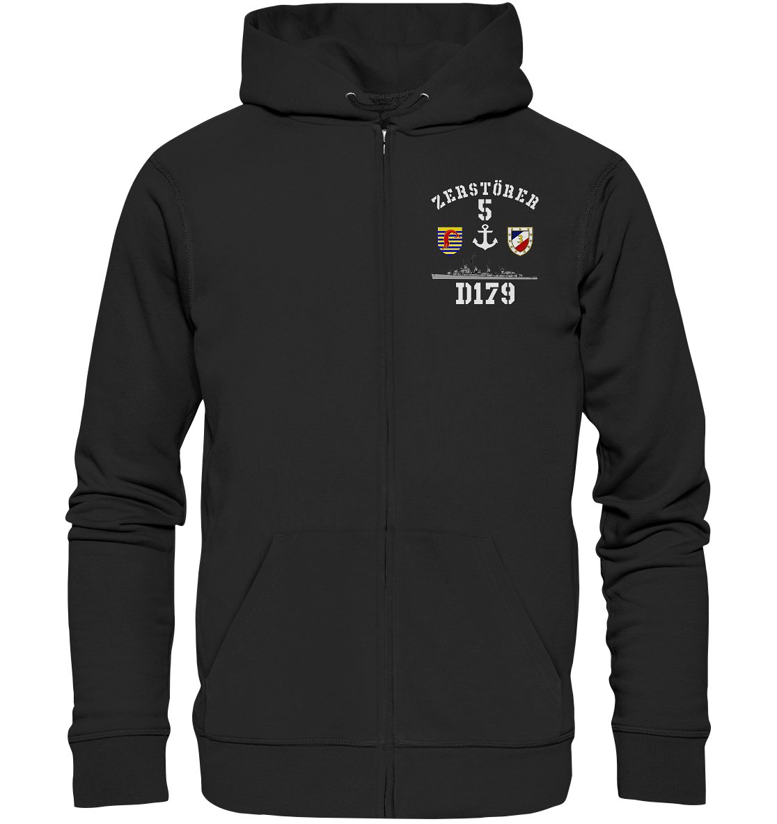 D179 ZERSTÖRER 5 Anker - Organic Kapuzenjacke