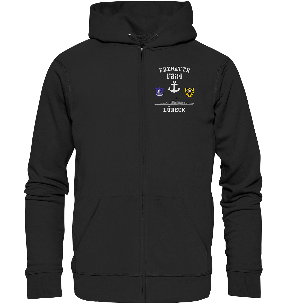 Fregatte F224 LÜBECK Anker - Organic Kapuzenjacke