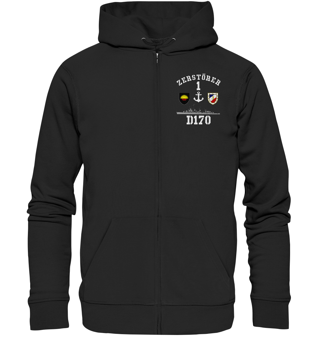 D170 ZERSTÖRER 1 Anker - Organic Kapuzenjacke