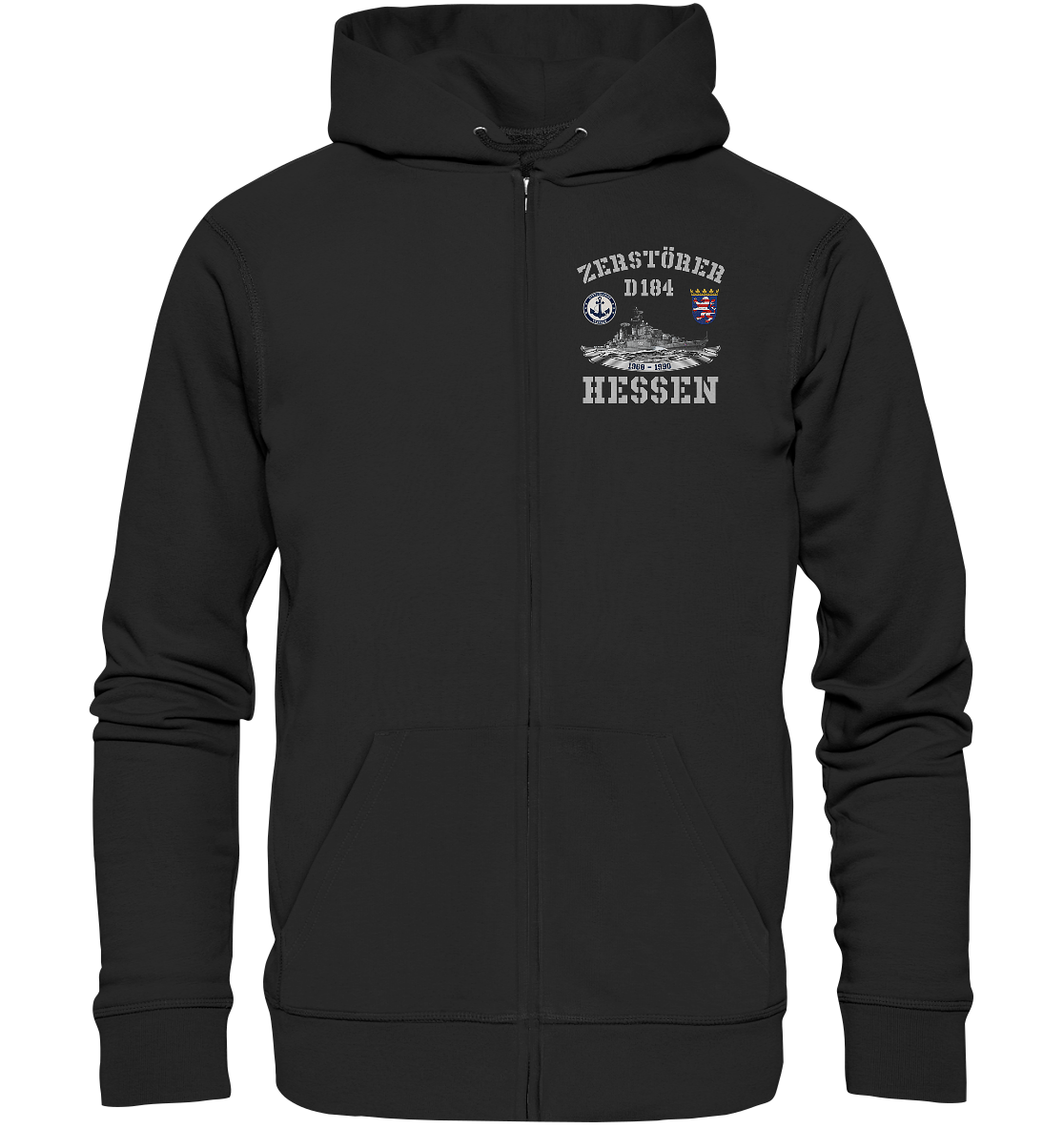 Zerstörer D184 HESSEN Bundesmarine Veteran - Organic Kapuzenjacke