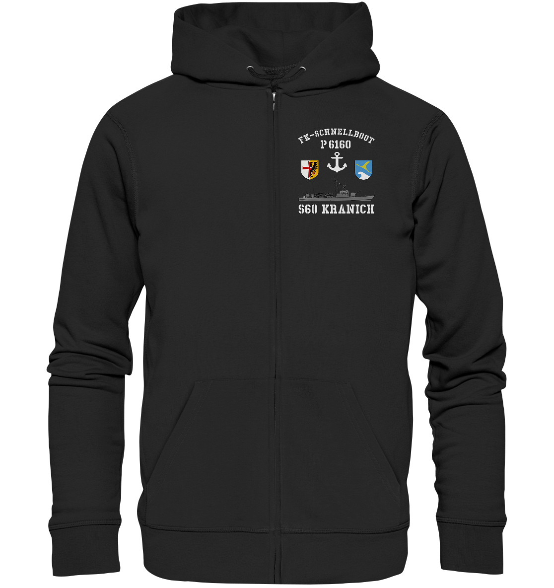 FK-Schnellboot P6160 KRANICH Anker - Organic Kapuzenjacke