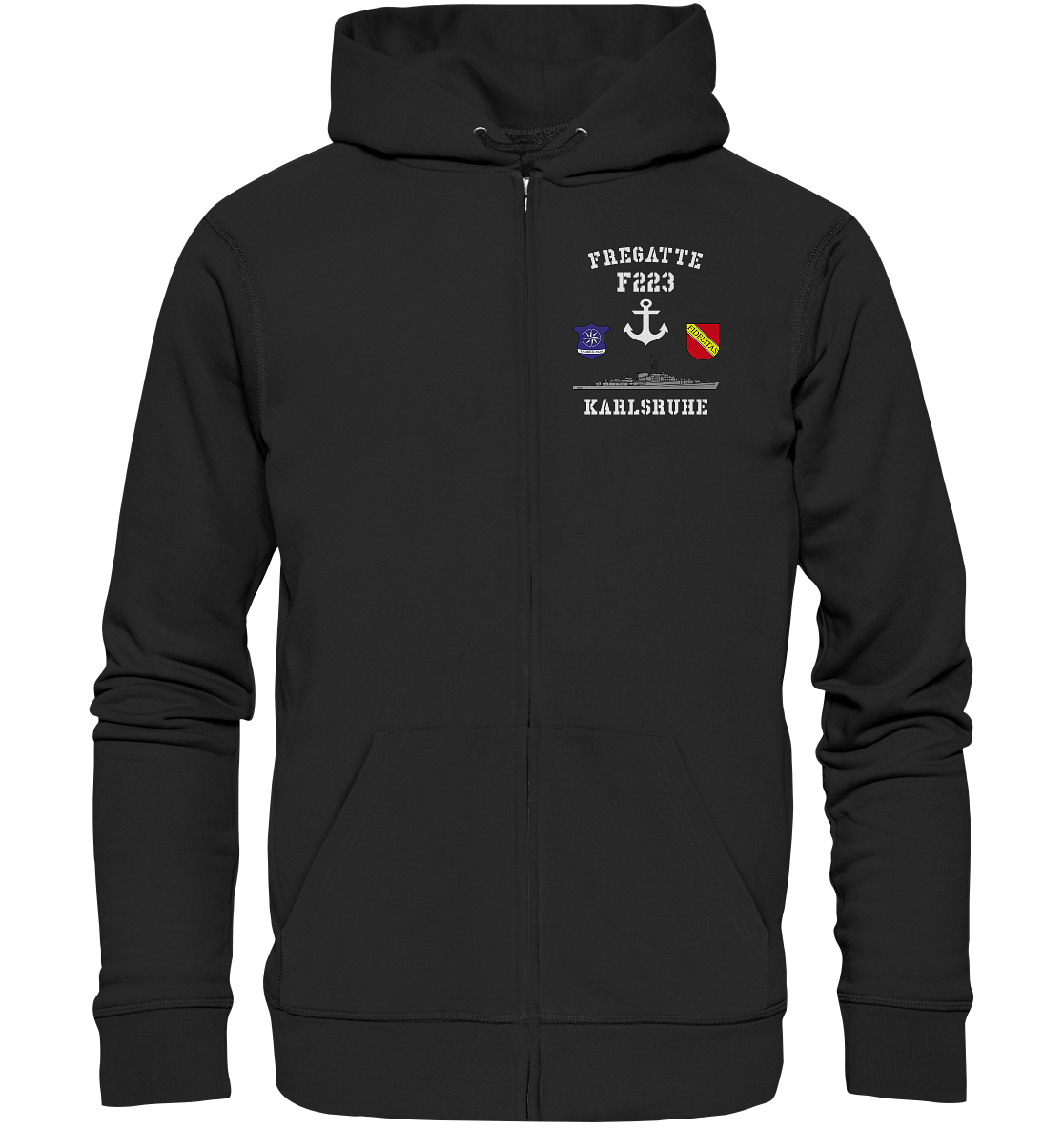Fregatte F223 KARLSRUHE Anker - Organic Kapuzenjacke