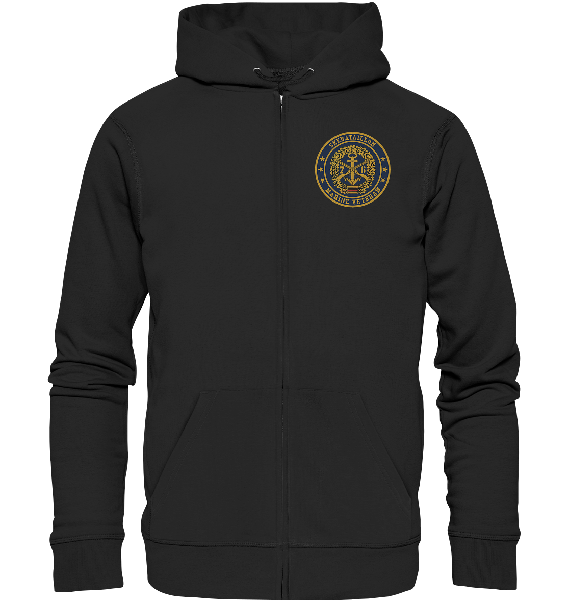SEEBATAILLON 76er Marine Veteran Brustlogo - Organic Zipper