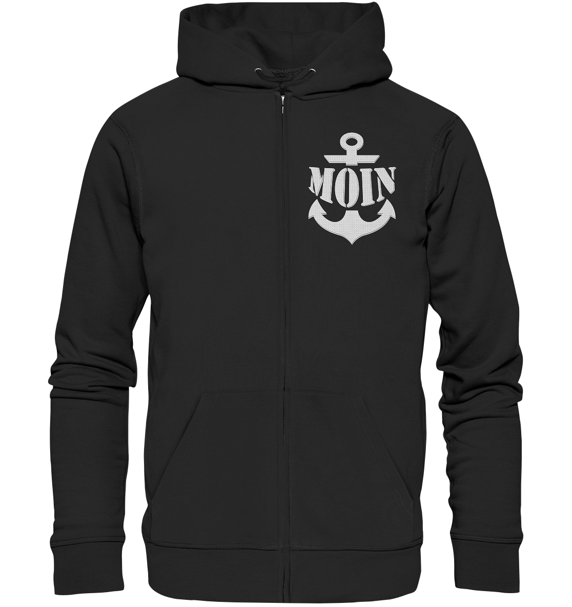 MOIN Anker weiß - Organic Kapuzenjacke