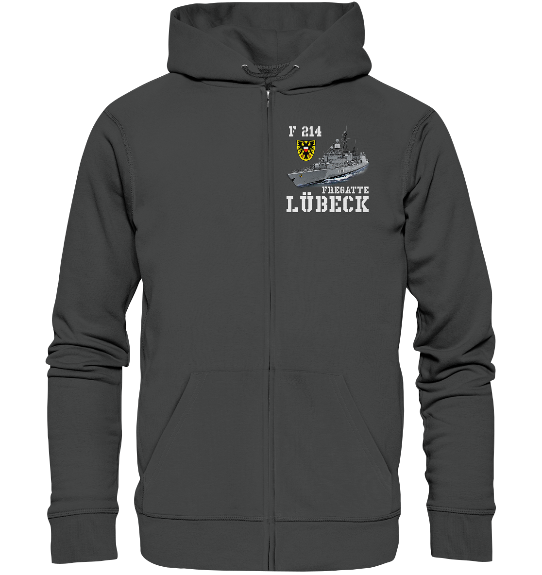 F214 Fregatte LÜBECK - Organic Kapuzenjacke