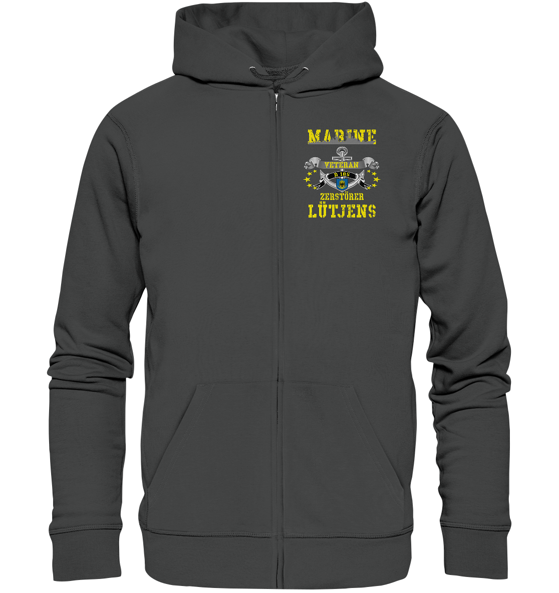 Zerstörer D185 LÜTJENS Marine Veteran - Organic Kapuzenjacke