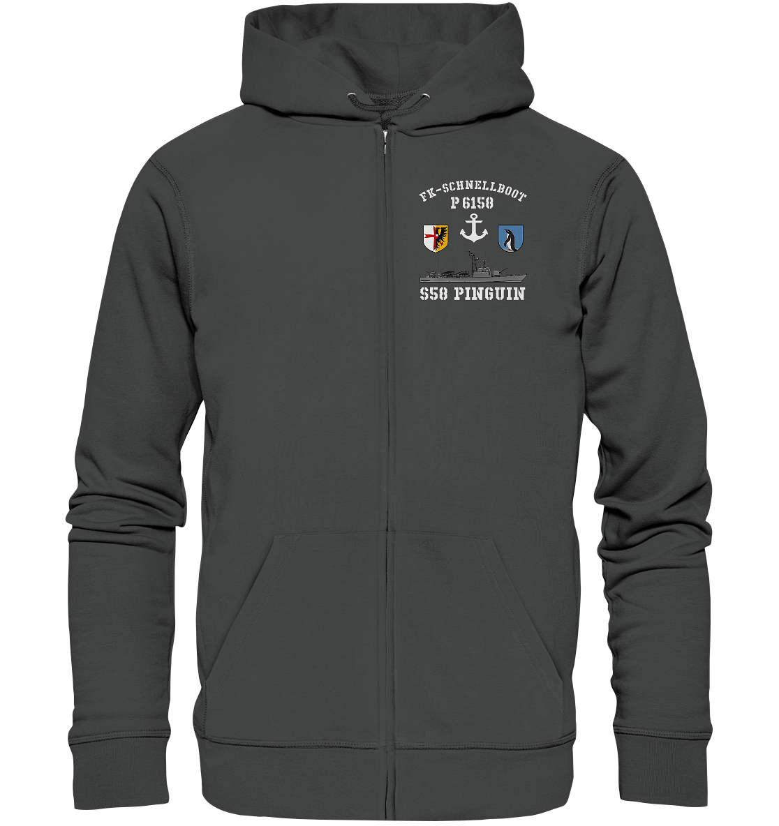 FK-Schnellboot P6158 PINGUIN Anker - Organic Kapuzenjacke