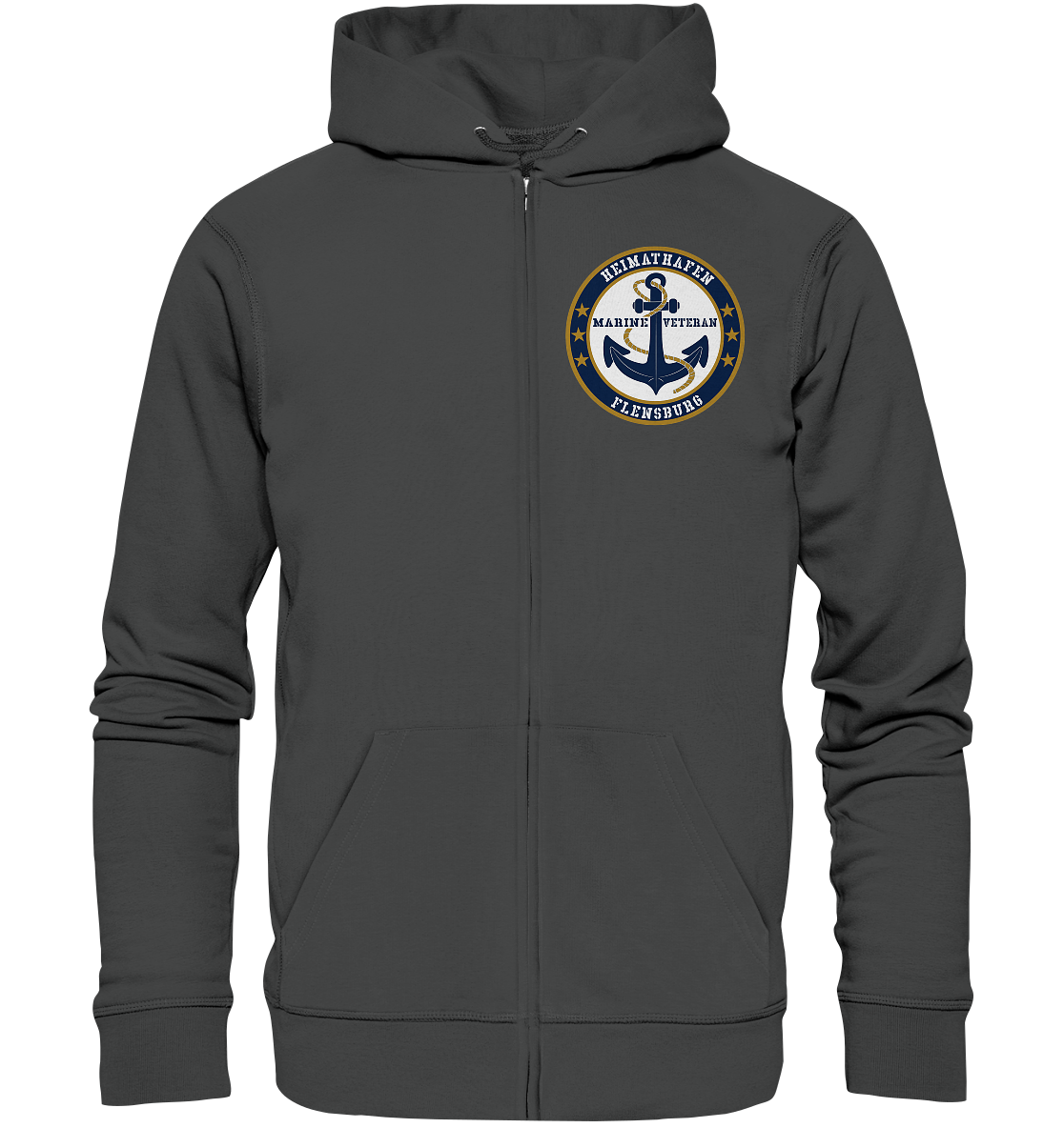 Marine Veteran Heimathafen FLENSBURG - Organic Kapuzenjacke