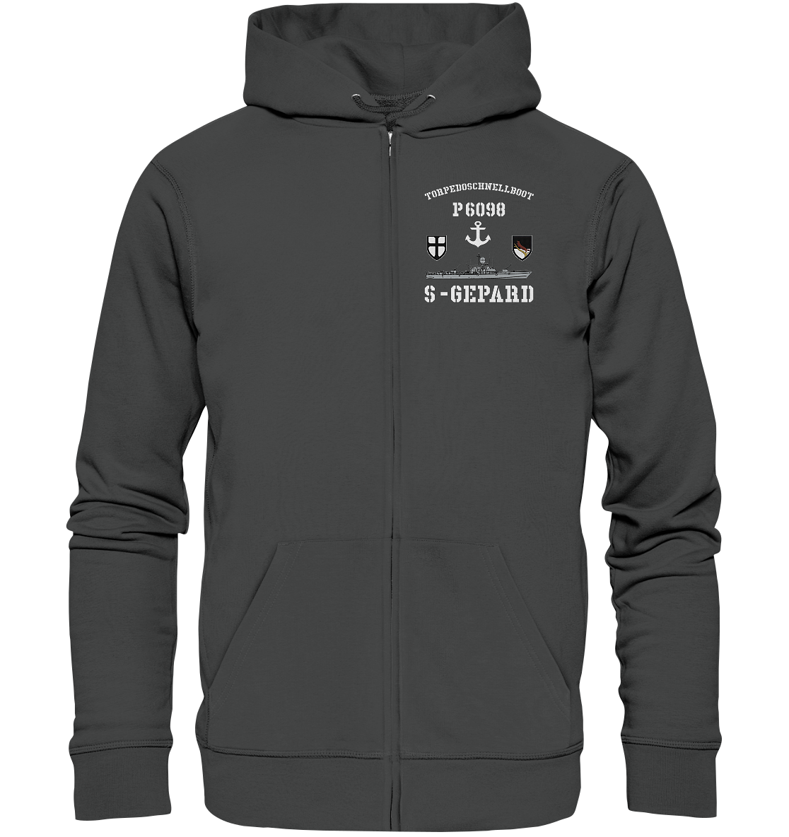 Torpedoschnellboot P6098 S-GEPARD Anker - Organic Kapuzenjacke
