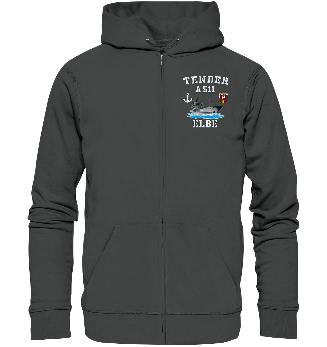 Tender A511 ELBE Anker - Organic Kapuzenjacke