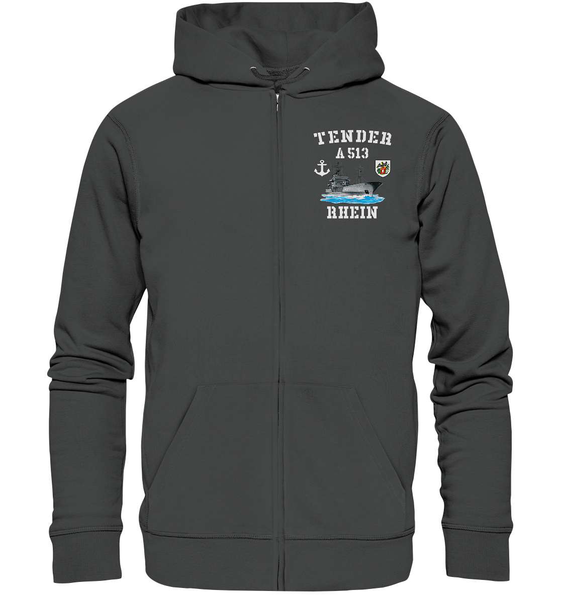 Tender A513 RHEIN Anker - Organic Kapuzenjacke